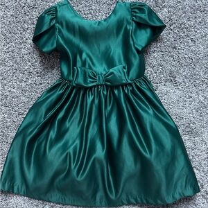 green emerald velvet dress Genevive Draped Satin Dress 14 / Matcha main image 1